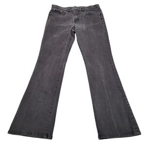 Lauren Ralph Lauren Classic Bootcut Jeans Womens 12 Black Faded Denim Stretch